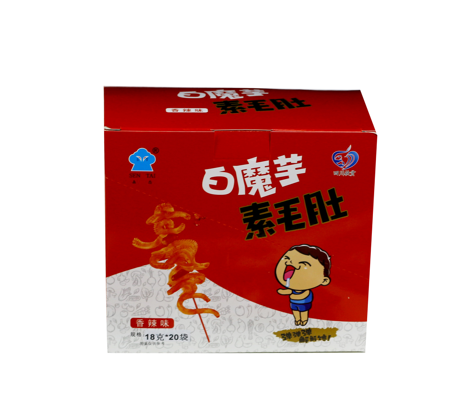 魔芋佳品——香辣素毛肚（18g*20袋/盒）